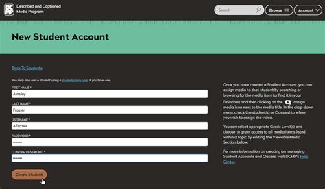 Creating Your Student Accounts .